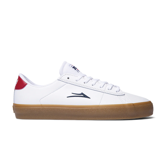 Lakai Newport white gum leather