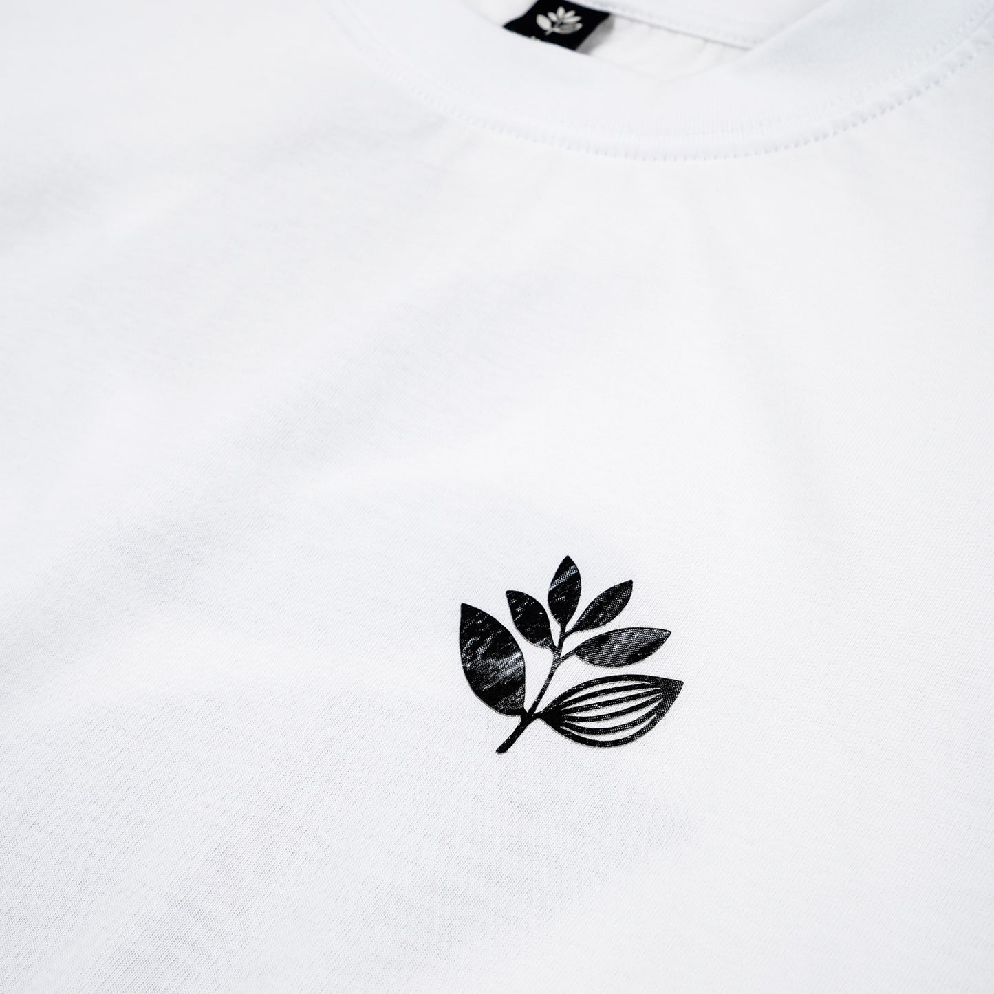 Magenta Marble tee white