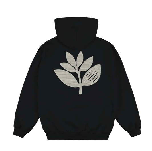 Magenta Cord Plant hoodie black