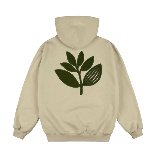 Magenta Cord Plant hoodie natural