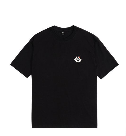 Magenta Fly tee black