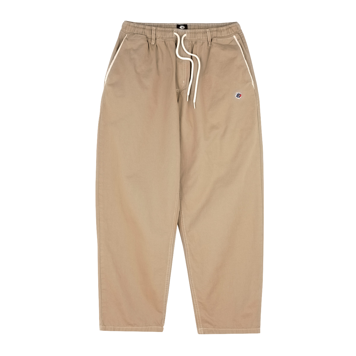 Magenta Loose pant stitch beige