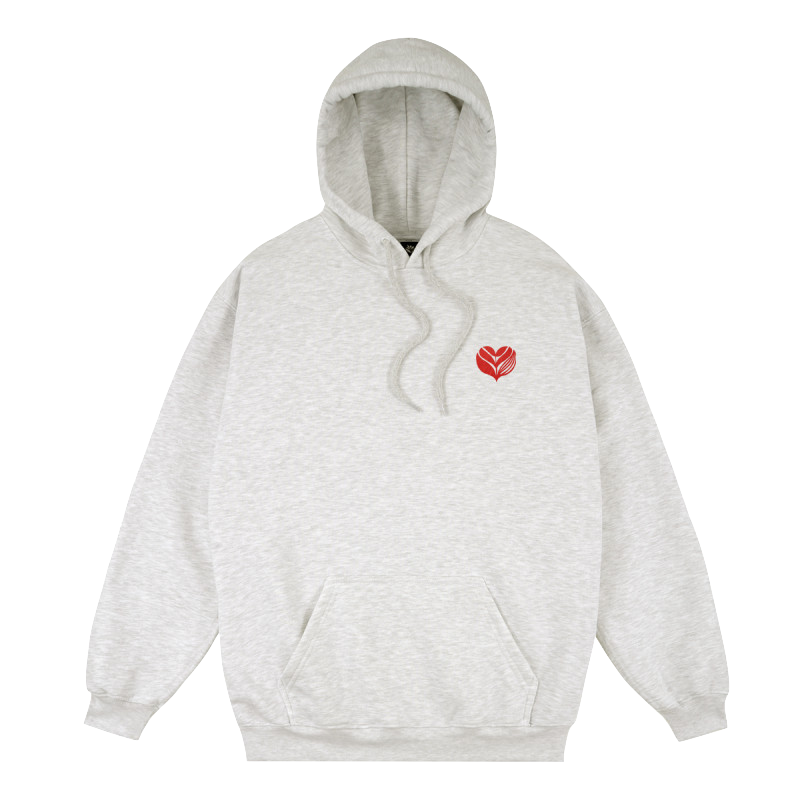 Magenta Love hoodie ash grey