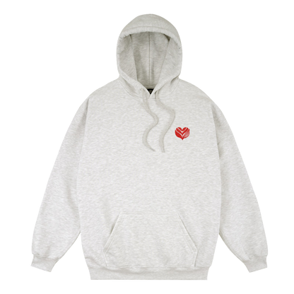 Magenta Love hoodie ash grey