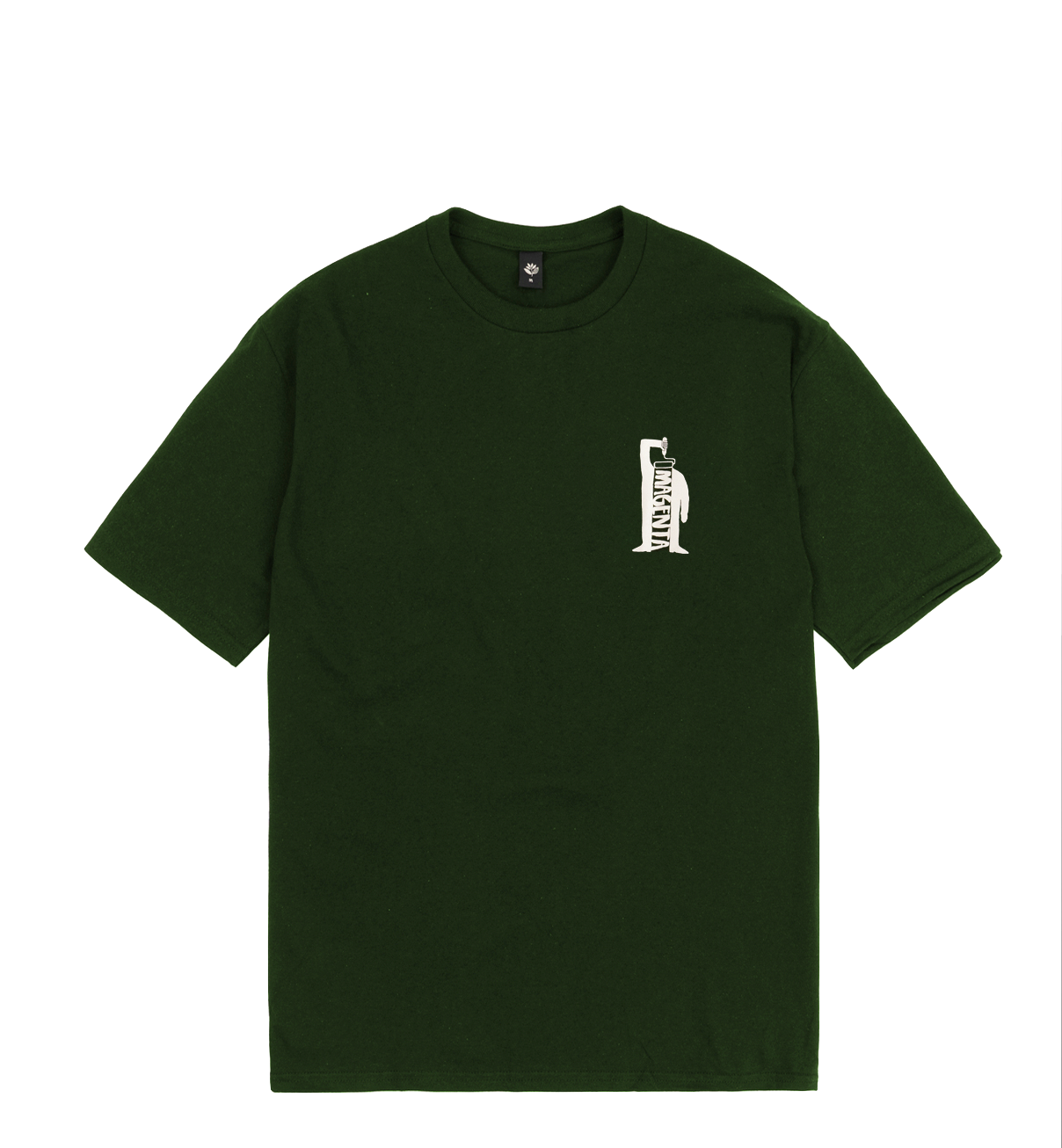 Magenta Paint tee green