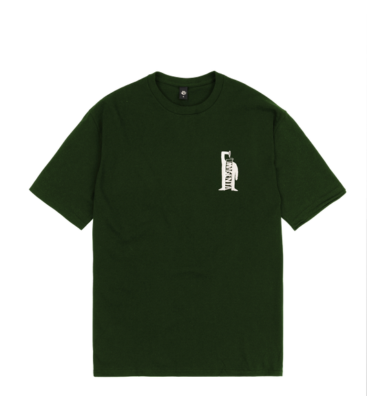 Magenta Paint tee green