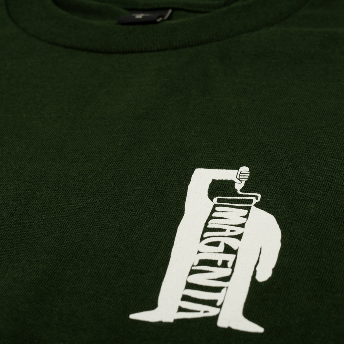 Magenta Paint tee green