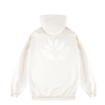 Magenta Terry Plant hoodie natural