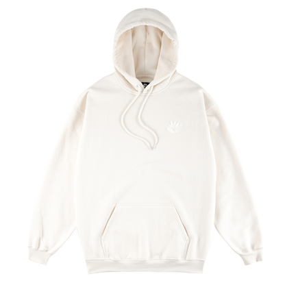 Magenta Terry Plant hoodie natural