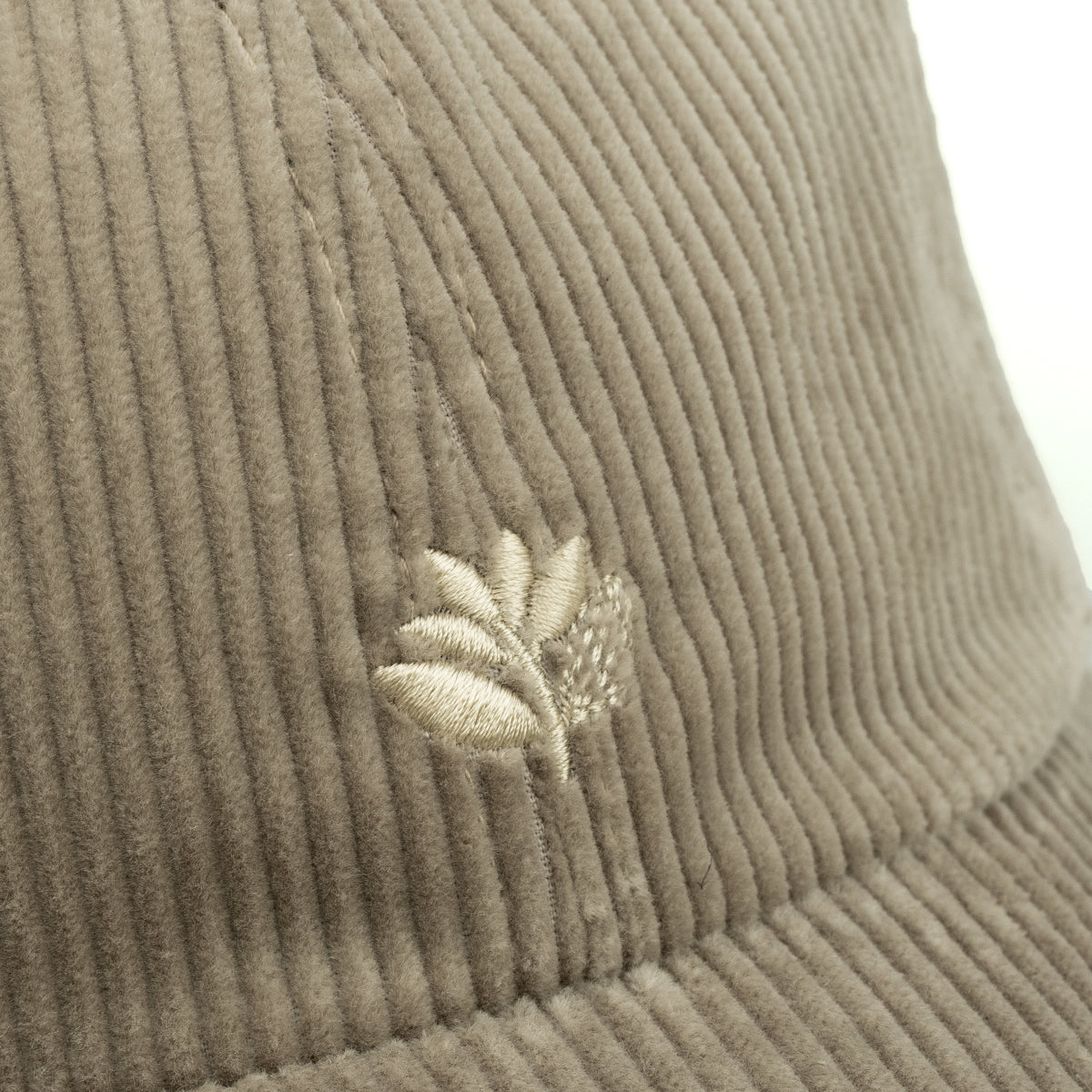 Magenta Tonal cord dad hat cap beige