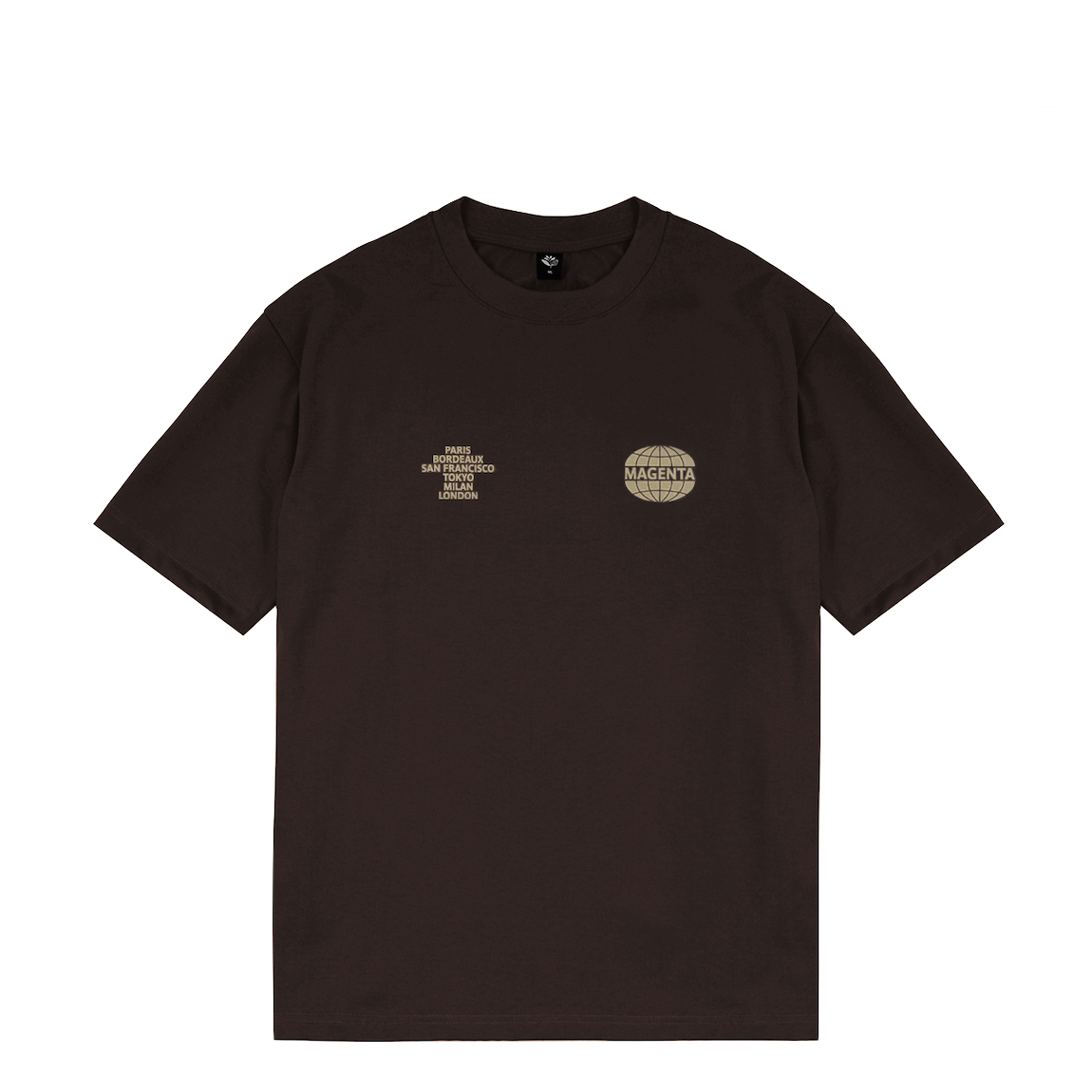 Magenta World tee chocolate