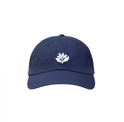 Magenta cap Bossed dad hat navy