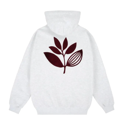Magenta Velvet Plant hoodie ash
