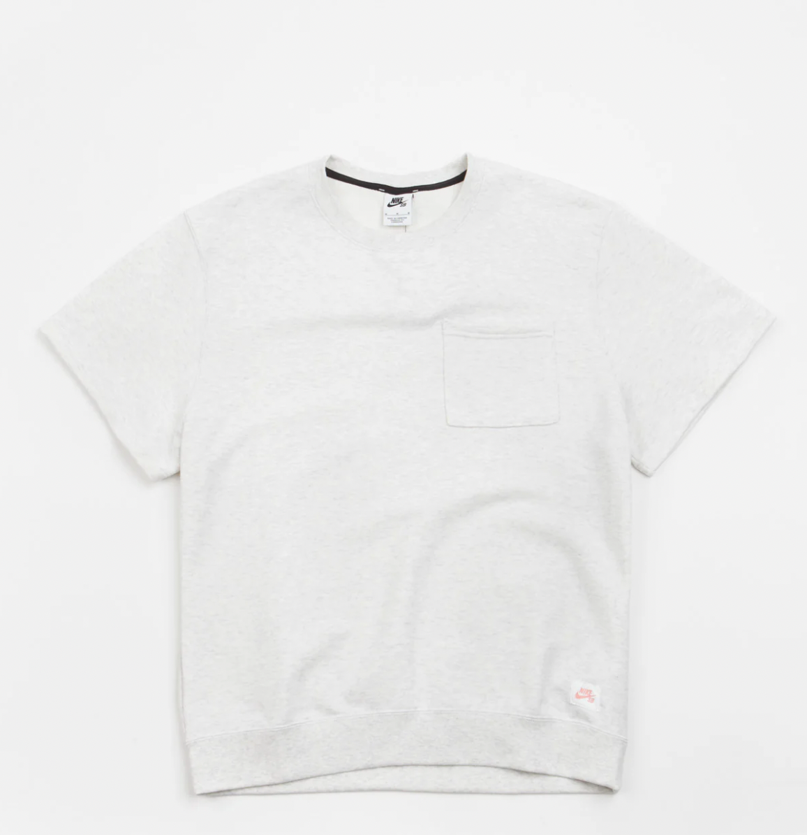 Nike SB Crew Pocket Tee crewneck S/S birch heather grey light madder root