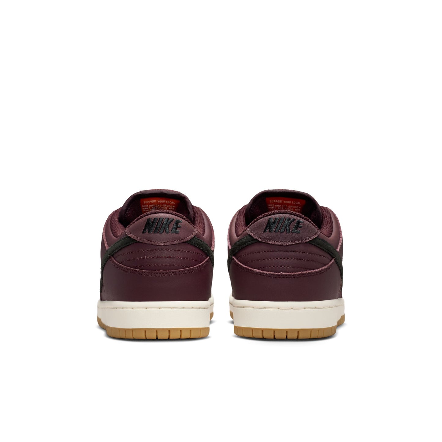 Nike SB Dunk Low Pro ISO burgundy crush black mystic dates sail
