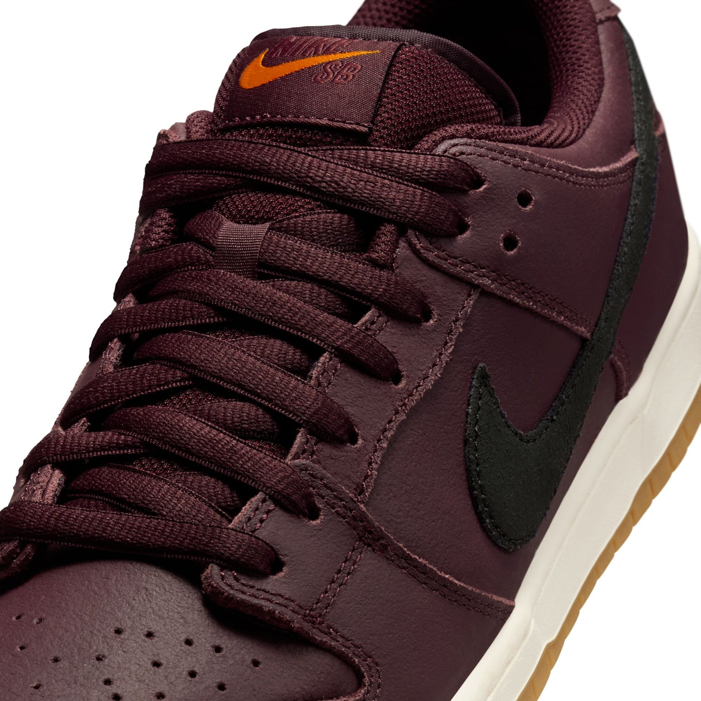 Nike SB Dunk Low Pro ISO burgundy crush black mystic dates sail
