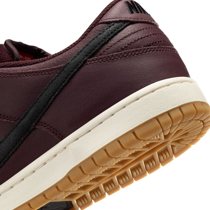 Nike SB Dunk Low Pro ISO burgundy crush black mystic dates sail