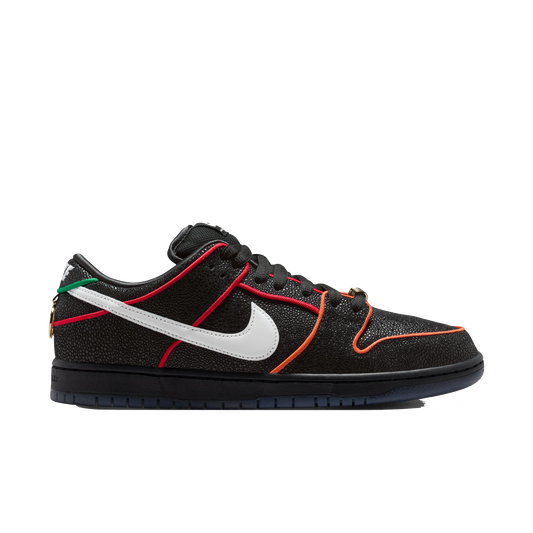 Nike SB Dunk Low Pro QS Bronx Girls Skate black white challenge red