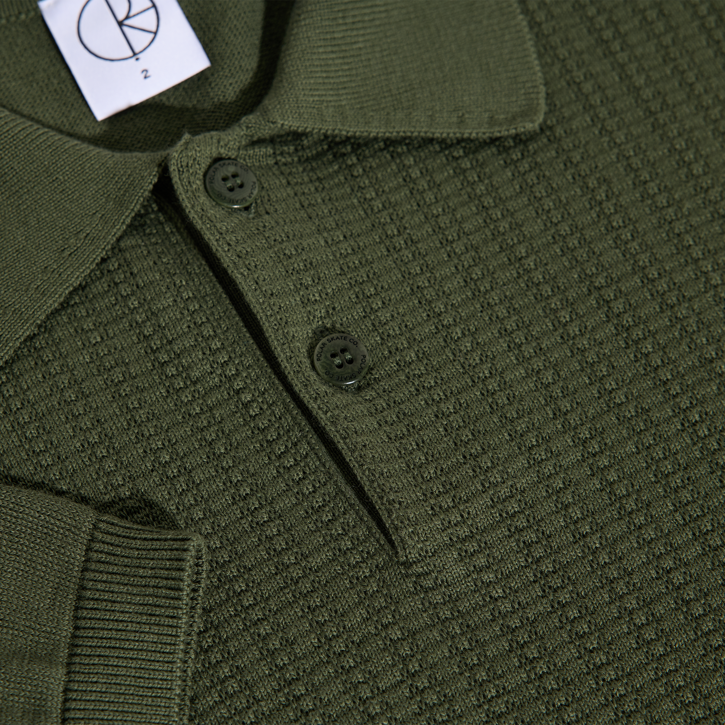 Polar Skate Co Miles polo shirt dark olive