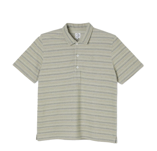 Polar Skate Co Multi Stripe polo green