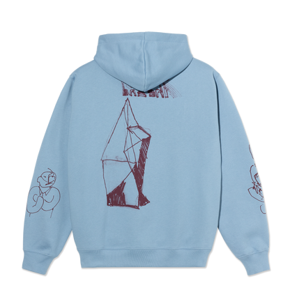 Polar Skate Co Dave hoodie The End dove blue