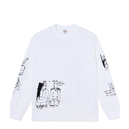 Polar Skate Co tee L/S The End white
