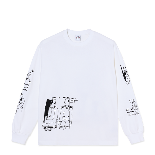 Polar Skate Co tee L/S The End white