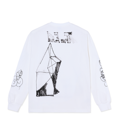 Polar Skate Co tee L/S The End white