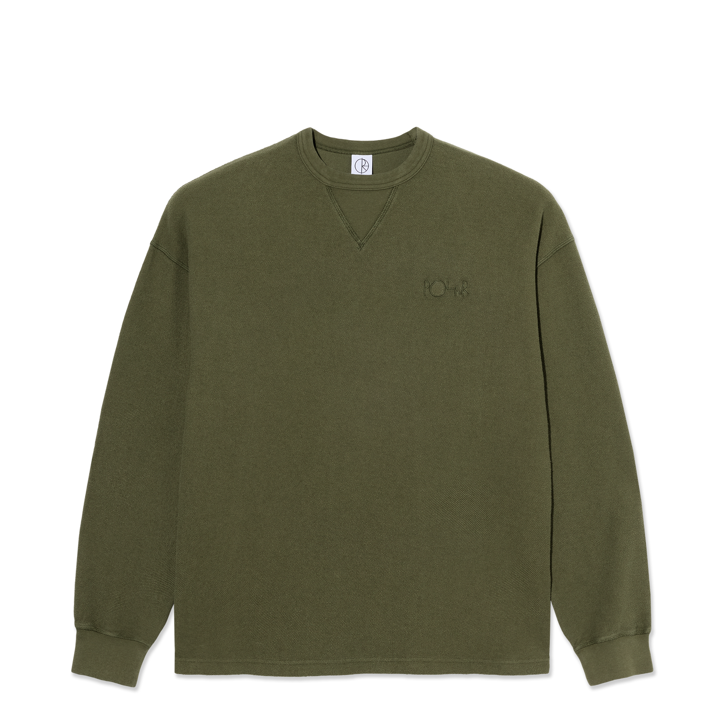 Polar Skate Co Reversed sweater crewneck army green