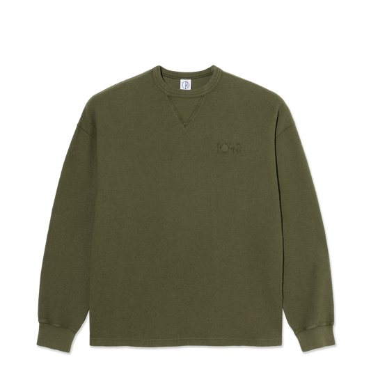 Polar Skate Co Reversed sweater crewneck army green