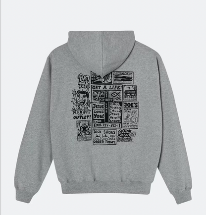 Polar Skate Co hoodie Classifieds heather grey
