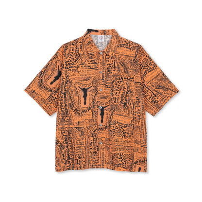 Polar Skate Co Bowling shirt Exist orange