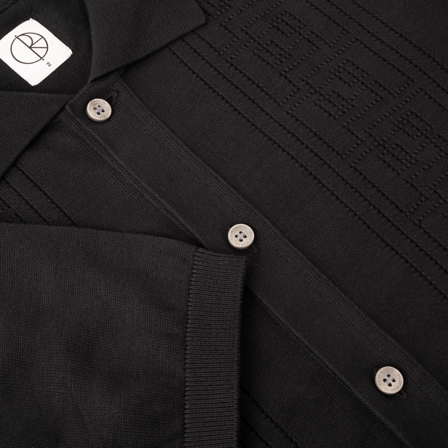 Polar Skate Co Miles Double P cardigan black