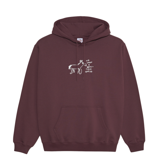 Polar Skate Co Dave hoodie Beautiful Horses plum