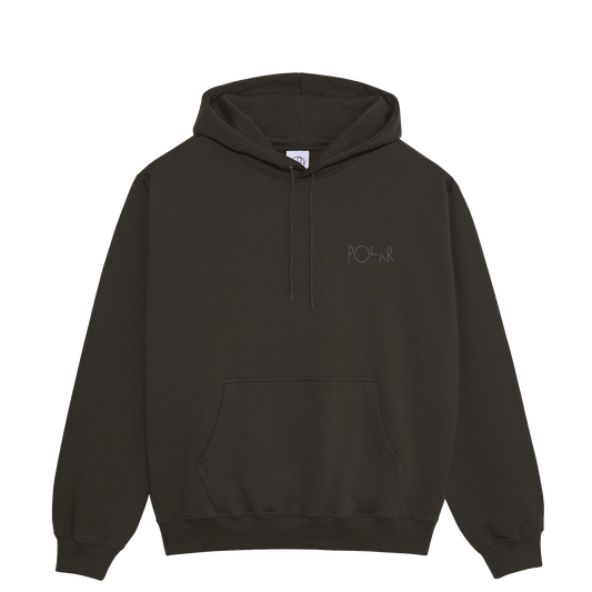 Polar Skate Co Dave hoodie Stroke Logo dirty black