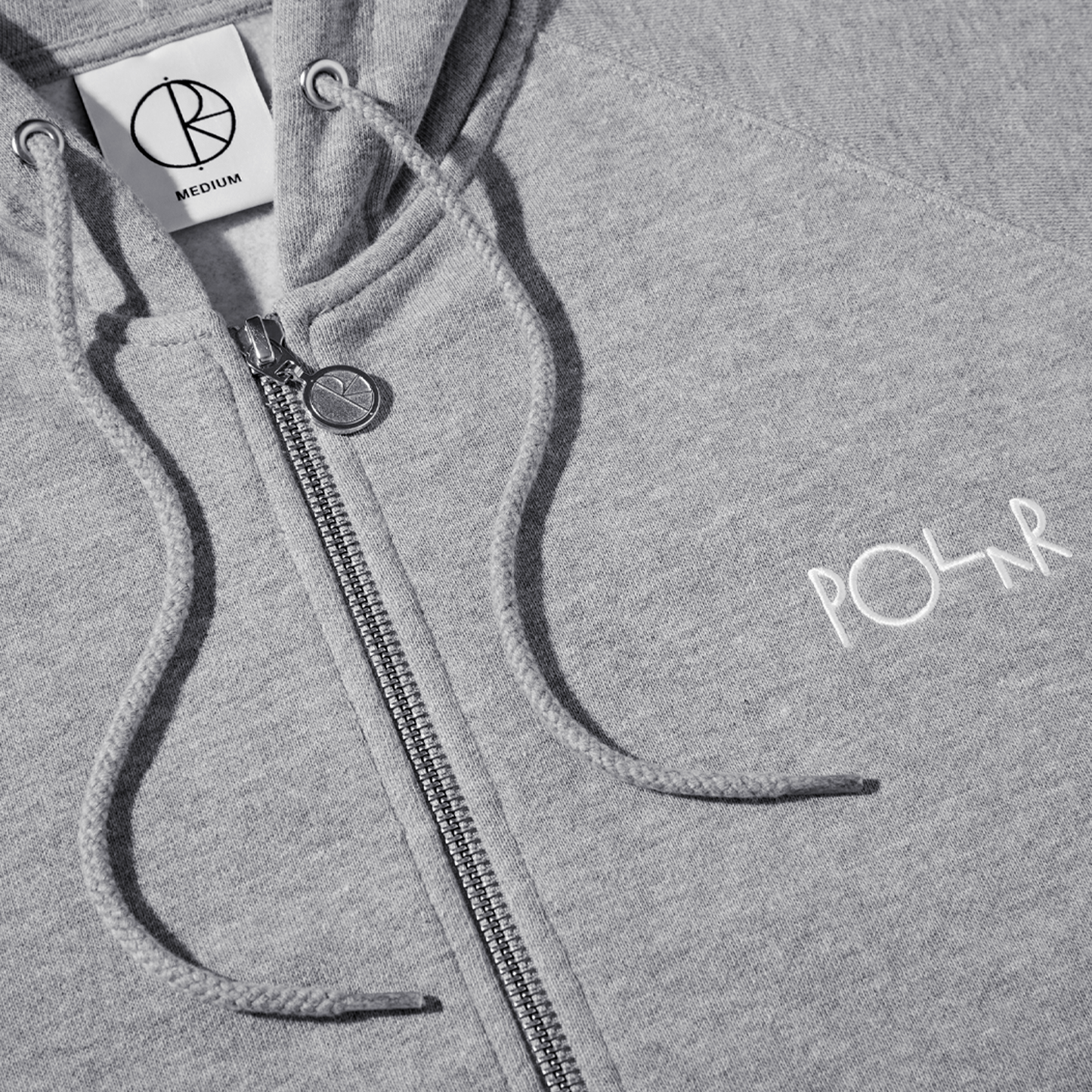 Polar Skate Co Default zip hoodie heather grey