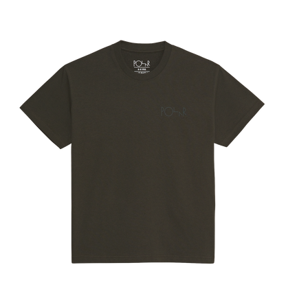 Polar Skate Co Stroke Logo tee dirty black