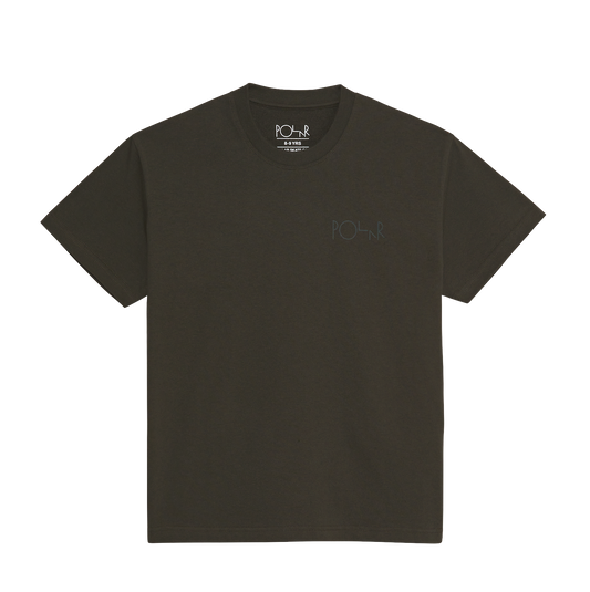 Polar Skate Co Stroke Logo tee dirty black