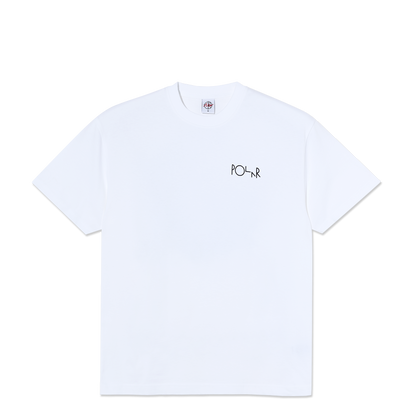 Polar Skate Co Fill Logo tee Happy Sad white