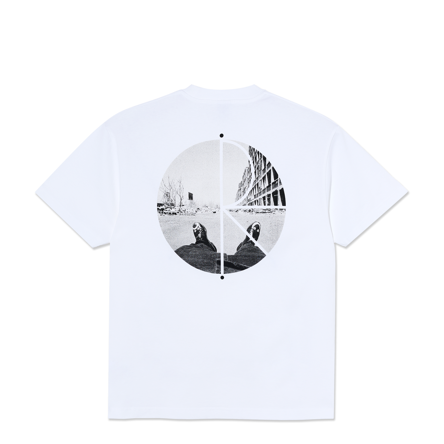 Polar Skate Co Fill Logo tee Happy Sad white