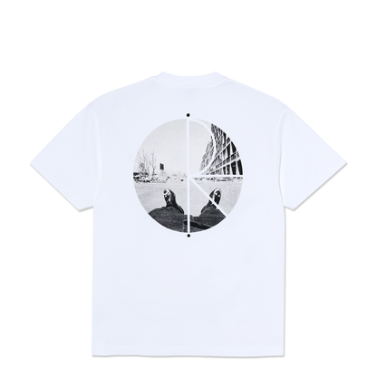 Polar Skate Co Fill Logo tee Happy Sad white
