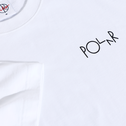 Polar Skate Co Fill Logo tee Happy Sad white