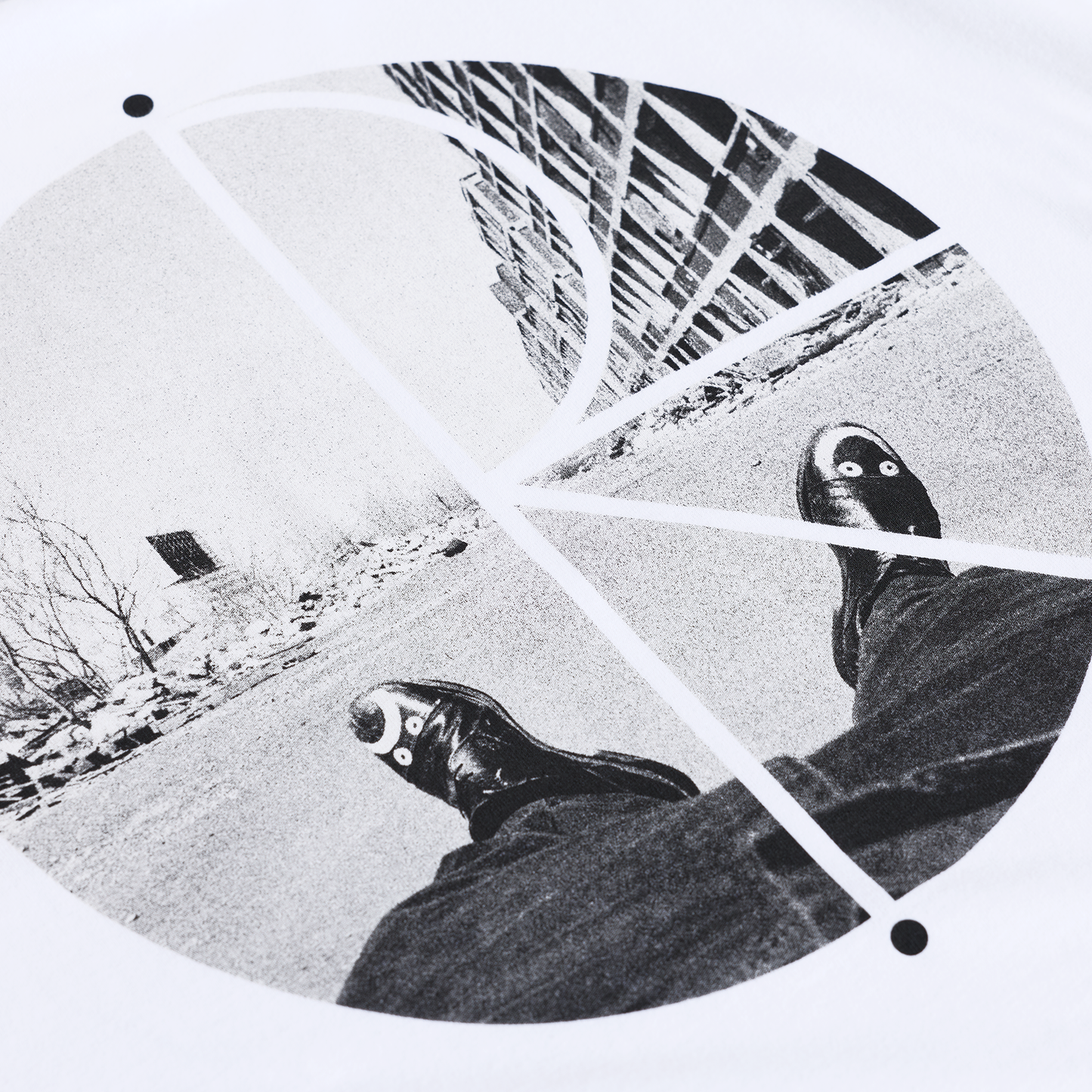 Polar Skate Co Fill Logo tee Happy Sad white