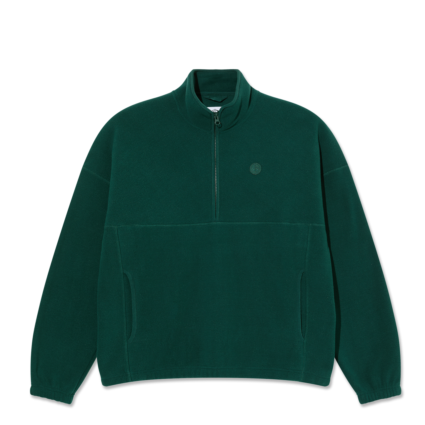 Polar Skate Co Ivan half zip sweatshirt dark emerald