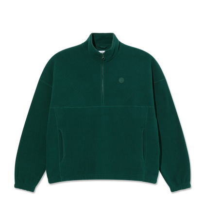 Polar Skate Co Ivan half zip sweatshirt dark emerald