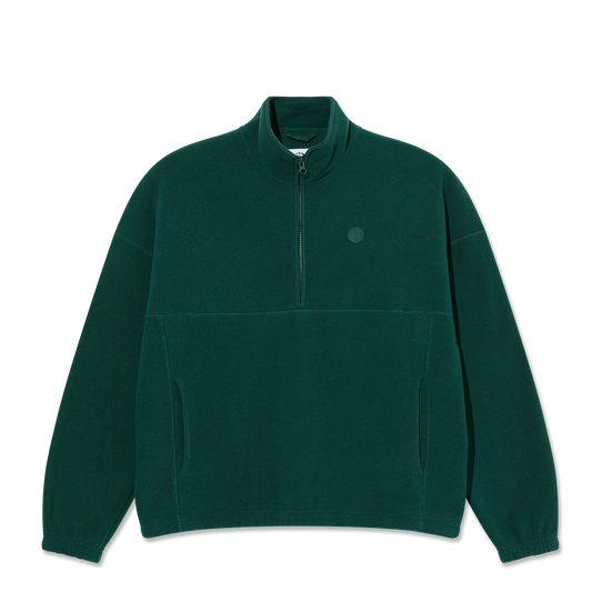 Polar Skate Co Ivan half zip sweatshirt dark emerald