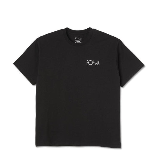 Polar Skate Co Stroke Logo tee black white