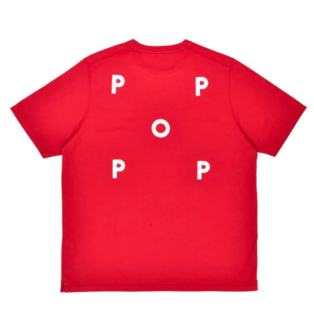 Pop Trading Co tee Logo rio red white