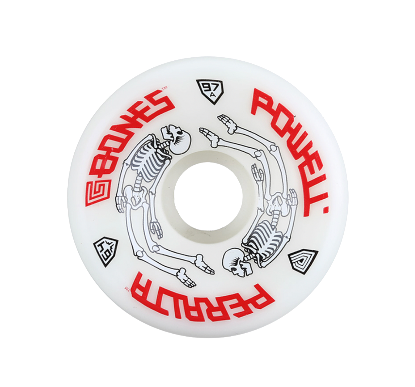 Powell-Peralta G Bones wheels 64mm 97A white