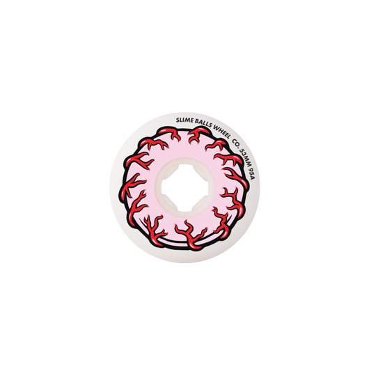 Slim Balls Pink Eyes wheels white 53mm 95A